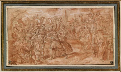 Laban und Rebekka empfangen Eliezer, 1561-62